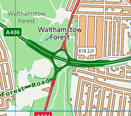 E18 2JY map - OS VectorMap District (Ordnance Survey)