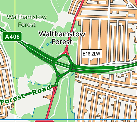 E18 2LW map - OS VectorMap District (Ordnance Survey)