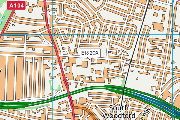E18 2QX map - OS VectorMap District (Ordnance Survey)