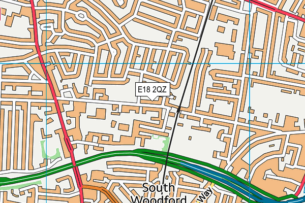 E18 2QZ map - OS VectorMap District (Ordnance Survey)