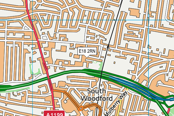 E18 2RN map - OS VectorMap District (Ordnance Survey)