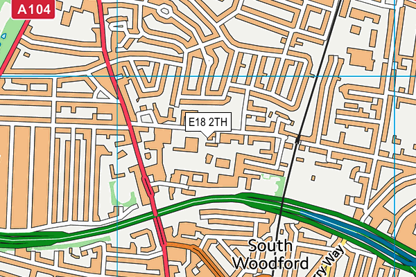 E18 2TH map - OS VectorMap District (Ordnance Survey)