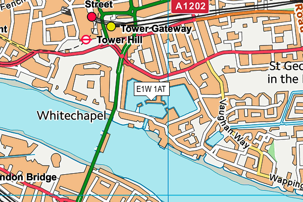 E1W 1AT map - OS VectorMap District (Ordnance Survey)