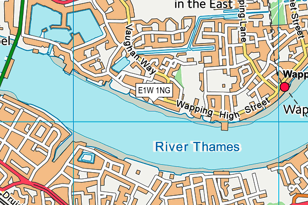 E1W 1NG map - OS VectorMap District (Ordnance Survey)
