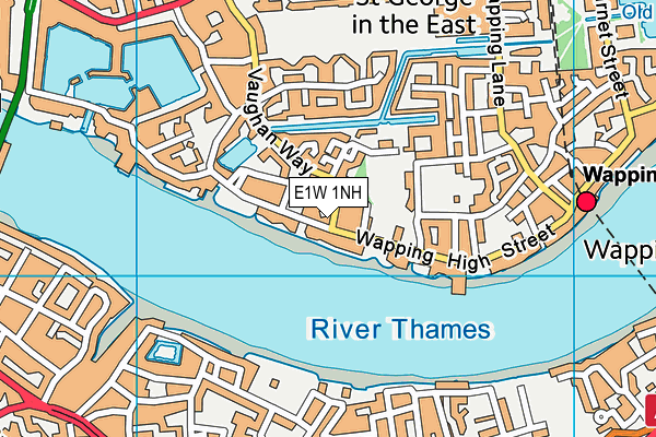 E1W 1NH map - OS VectorMap District (Ordnance Survey)