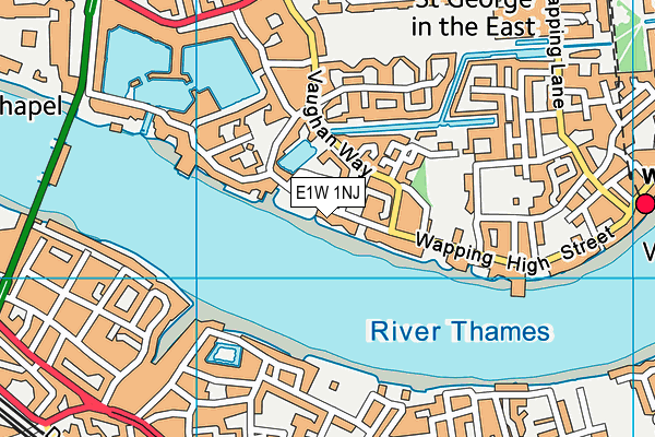 E1W 1NJ map - OS VectorMap District (Ordnance Survey)