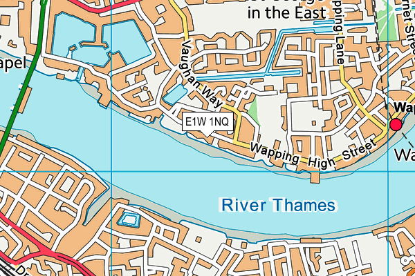E1W 1NQ map - OS VectorMap District (Ordnance Survey)