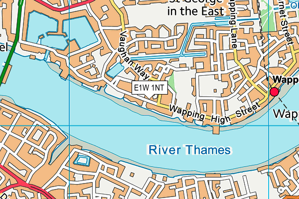 E1W 1NT map - OS VectorMap District (Ordnance Survey)