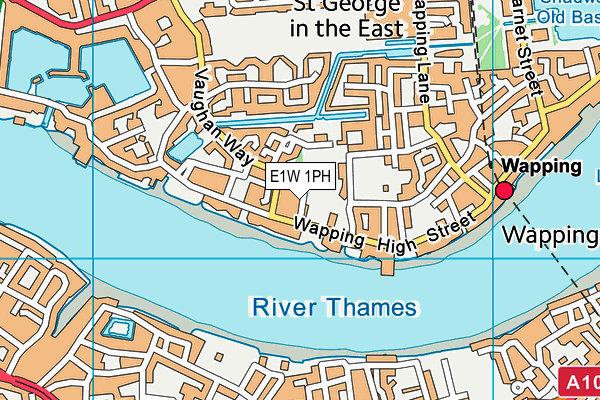 E1W 1PH map - OS VectorMap District (Ordnance Survey)