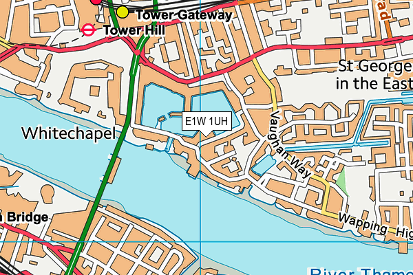 E1W 1UH map - OS VectorMap District (Ordnance Survey)