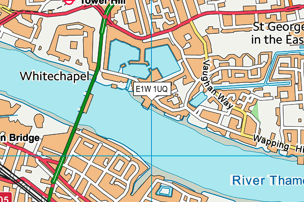 E1W 1UQ map - OS VectorMap District (Ordnance Survey)