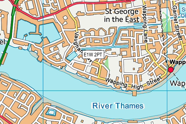 Hermitage Primary School map (E1W 2PT) - OS VectorMap District (Ordnance Survey)