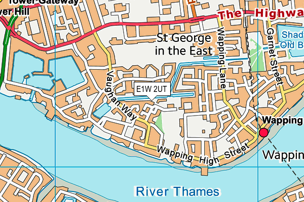 E1W 2UT map - OS VectorMap District (Ordnance Survey)