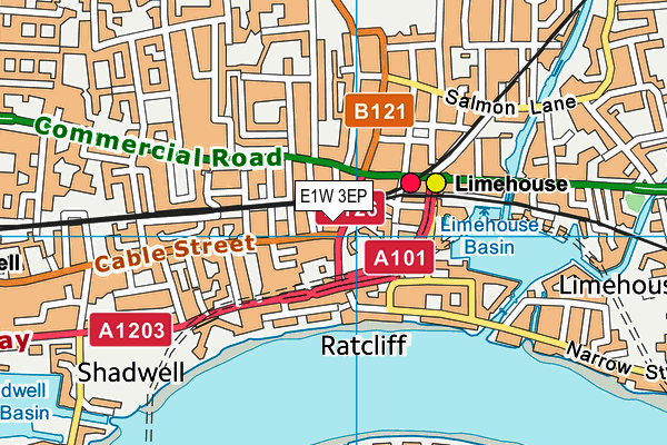 E1W 3EP map - OS VectorMap District (Ordnance Survey)