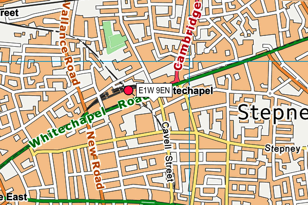 E1W 9EN map - OS VectorMap District (Ordnance Survey)