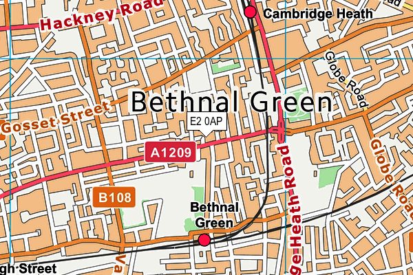 E2 0AP map - OS VectorMap District (Ordnance Survey)