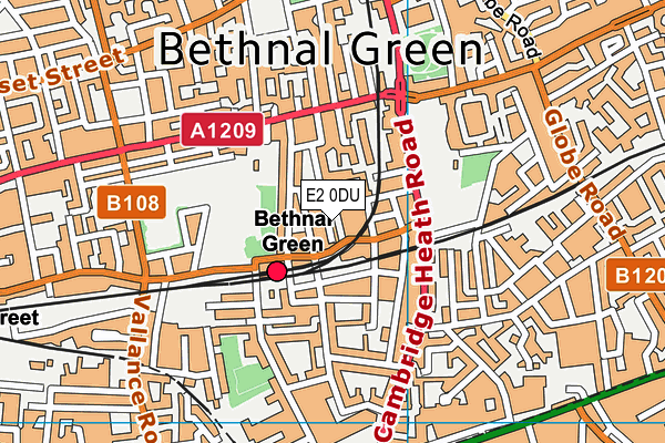 E2 0DU map - OS VectorMap District (Ordnance Survey)