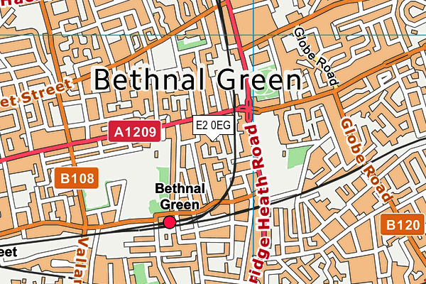E2 0EG map - OS VectorMap District (Ordnance Survey)