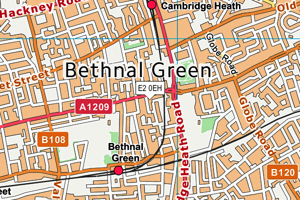 E2 0EH map - OS VectorMap District (Ordnance Survey)