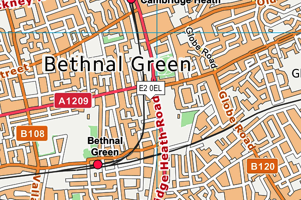 E2 0EL map - OS VectorMap District (Ordnance Survey)