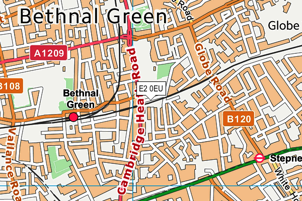 Crossfit London map (E2 0EU) - OS VectorMap District (Ordnance Survey)