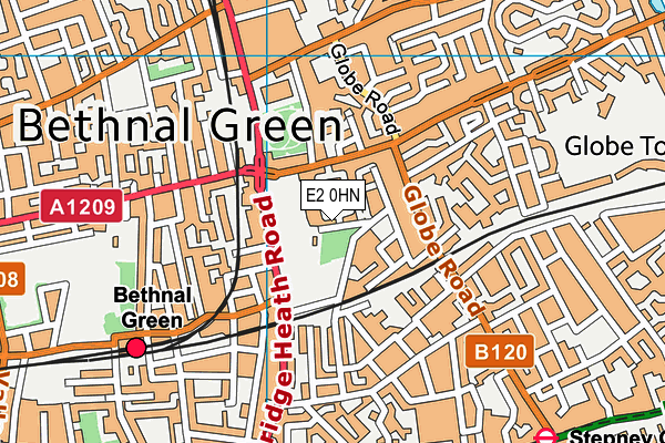 E2 0HN map - OS VectorMap District (Ordnance Survey)