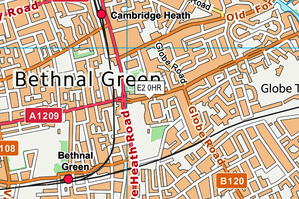 E2 0HR map - OS VectorMap District (Ordnance Survey)