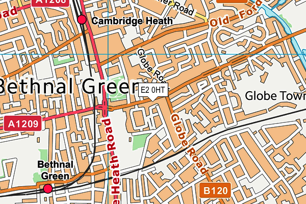 E2 0HT map - OS VectorMap District (Ordnance Survey)