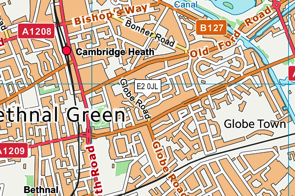 E2 0JL map - OS VectorMap District (Ordnance Survey)