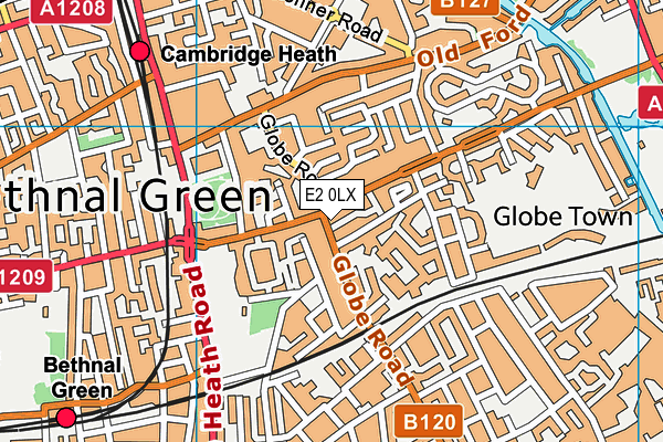 E2 0LX map - OS VectorMap District (Ordnance Survey)