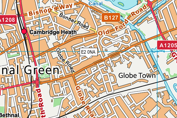 E2 0NA map - OS VectorMap District (Ordnance Survey)