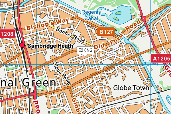 E2 0NG map - OS VectorMap District (Ordnance Survey)
