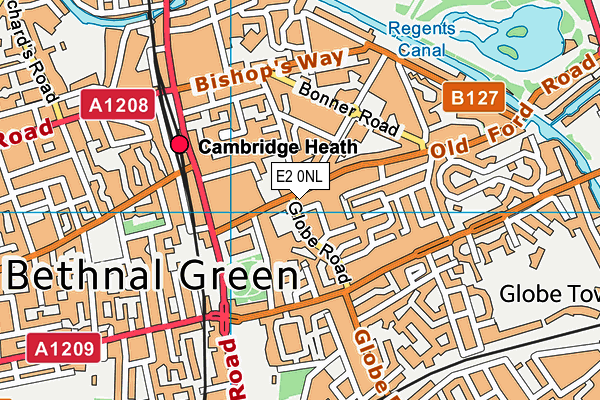 E2 0NL map - OS VectorMap District (Ordnance Survey)