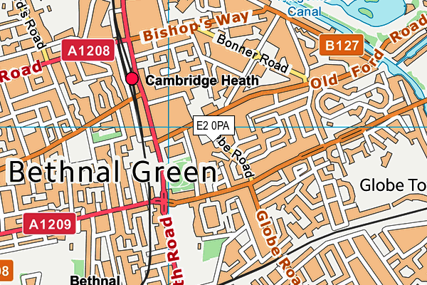 E2 0PA map - OS VectorMap District (Ordnance Survey)