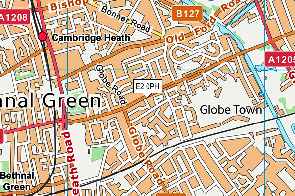 E2 0PH map - OS VectorMap District (Ordnance Survey)