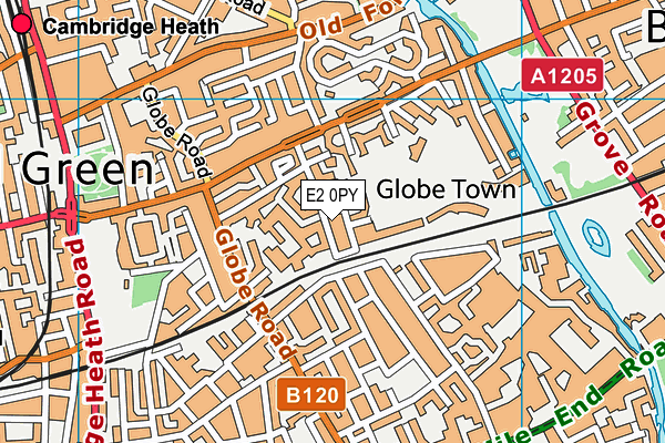 E2 0PY map - OS VectorMap District (Ordnance Survey)