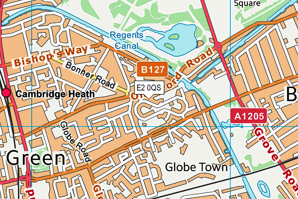 E2 0QS map - OS VectorMap District (Ordnance Survey)