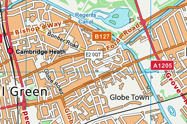 E2 0QT map - OS VectorMap District (Ordnance Survey)