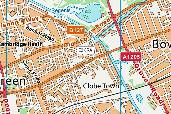 E2 0RA map - OS VectorMap District (Ordnance Survey)