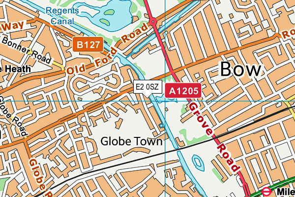 E2 0SZ map - OS VectorMap District (Ordnance Survey)