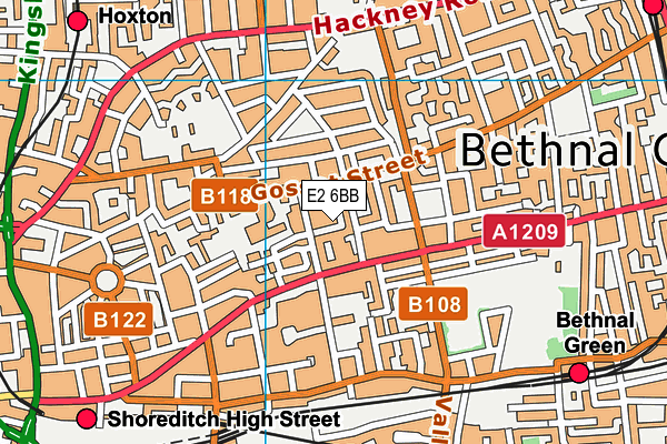 E2 6BB map - OS VectorMap District (Ordnance Survey)