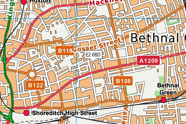 E2 6BD map - OS VectorMap District (Ordnance Survey)