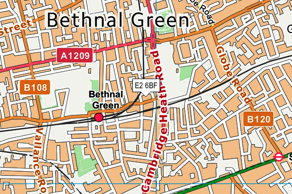 E2 6BF map - OS VectorMap District (Ordnance Survey)