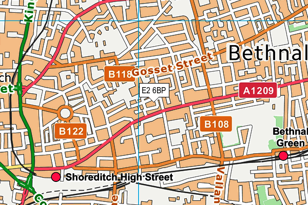 E2 6BP map - OS VectorMap District (Ordnance Survey)