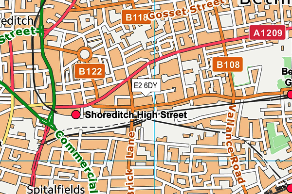 Brick Lane School map (E2 6DY) - OS VectorMap District (Ordnance Survey)