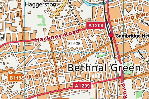 E2 6GB map - OS VectorMap District (Ordnance Survey)