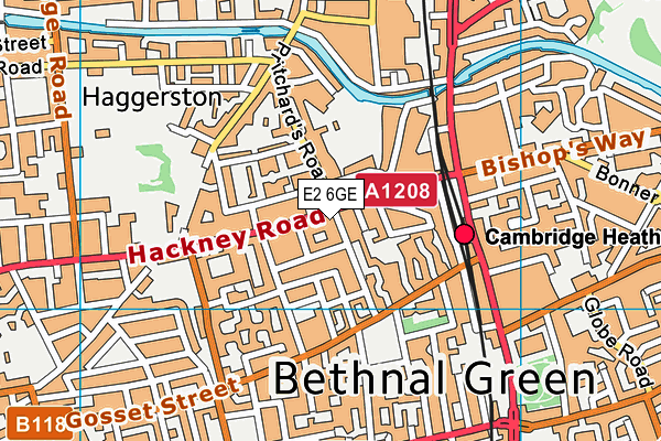 E2 6GE map - OS VectorMap District (Ordnance Survey)