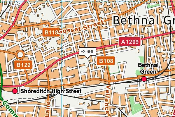 E2 6GL map - OS VectorMap District (Ordnance Survey)