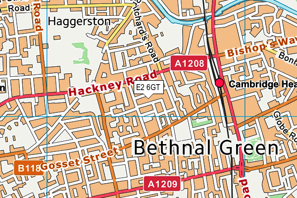 E2 6GT map - OS VectorMap District (Ordnance Survey)