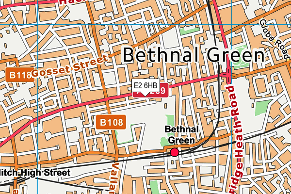 E2 6HB map - OS VectorMap District (Ordnance Survey)